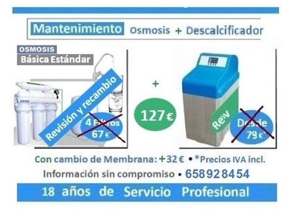 Revisión CONJUNTA de Osmosis Básica + Descalcificador