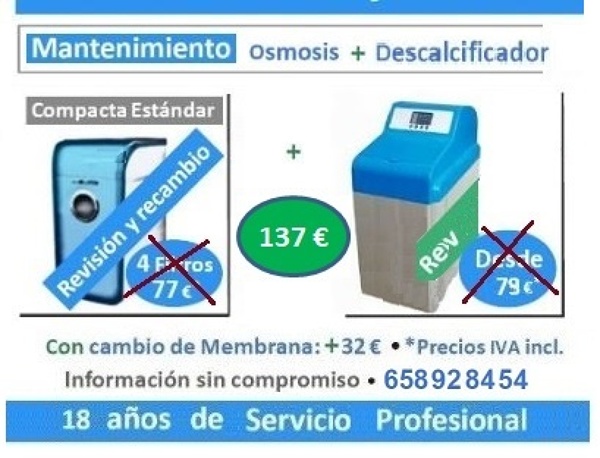 Revisión CONJUNTA de Osmosis Compacta + Descalcificador