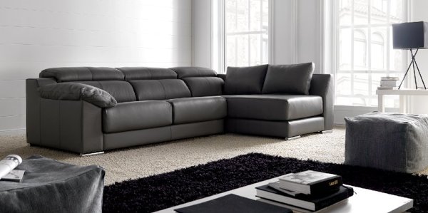 sofa chaise longue omega marron