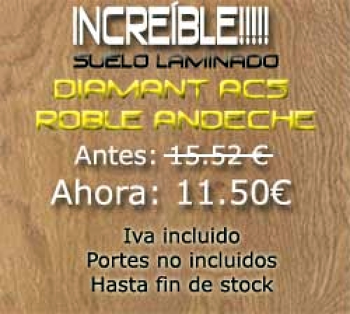 Suelo laminado Diamant AC5 Roble Ardeche 1 Lama