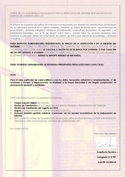TARIFA IEEV.CV 2