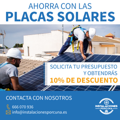 10% de descuento en instalaciones solares