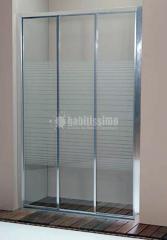 Oferta mampara de ducha 3 hojas cristal templado 195 € 