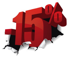 15% de descuento