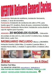 Oferta reforma cocina total, mobiliario y campana incluido 3900 €