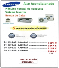 Oferta aire acondicionado conductos Samsung 1847 € + IVA