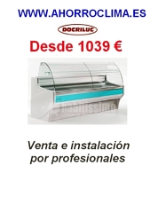 Oferta vitrinas refrigeradas carnicería, charcutería y pastelería Docriluc desde 1039 €