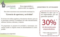 30% de descuento en Licencia de Apertura y Actividad