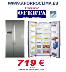 Oferta Frigorífico Combi Clase A+ Total No Frost De Haier Hrf 660S Side By Side En Silver 719 €+IVA