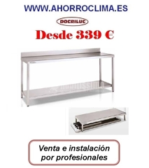 Oferta Mesa De Trabajo Acero Inoxidable Desmontable Docriluc Con Soportes Regulables En Altura 339 €+IVA