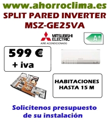 Oferta Split Pared Mitsubishi Electric Clase A, Serie Msz-Ge25VA