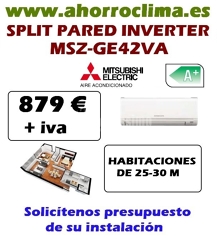 Oferta Aire Inverter Mitsubishi Electric Msz-ge42va 879 € + IVA