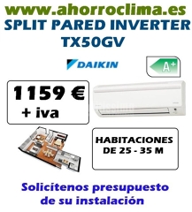 Oferta Daikin Tx50gv Split Pared Inverter 1159 € + IVA