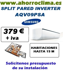 OfertaSplit Pared Inverter Samsung aqv09psa 379 € + IVA