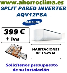 Oferta Samsung Split Aqv12psa Inverter 399 € + IVA