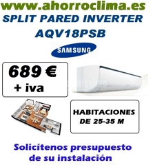 Oferta Samsung Split Aqv18psb Inverter 689 € + IVA