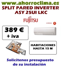 Oferta Fujitsu Asy 25ui Lkc Split Inverter 389 € + IVA