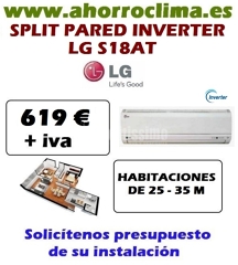 Oferta Split Inverter Lg S18at 619 € + IVA