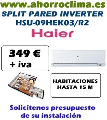 Oferta Split Inverter Haier Hsu-09hek03/r2 349 € + IVA