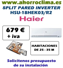 Oferta Split Pared Inverter Haier Hsu-18hek03/r2 679 € + IVA