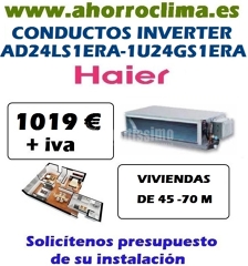  Oferta Ad24ls1era—1u24gs1era Conductos Inverter Haier 1019 € + IVA