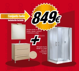 Oferta Mampara y Mueble Baño 849 € 