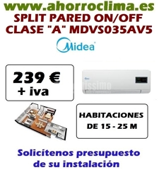 Oferta Split On Off Midea Aire Acondicionado 239 €+ IVA