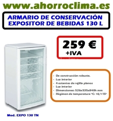 Oferta Armario Expositor Conservación Bebidas Expo 130 259 € + IVA