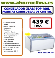 Oferta Congelador Glass-top Puertas Correderas 439 € + IVA