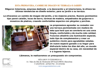 Oferta 5% Descuento Primavera Para Renovar Tu Terraza o Jardín