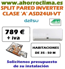 Oferta Aire Acondicionado Asd24ui-vt Split Inverter Daitsu 789 € + IVA