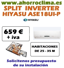 Oferta Ase18ui-p Split Pared Aire Acondicionado Hiyasu 659 € + IVA