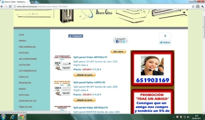 Oferta Split 2200 Frigorías Inverter Y On-off Desde 219 € + IVA