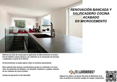 995€ RENOVACIÓN BANCADA Y SALPICADERO COCINA ACABADO EN MICROCEMENTO