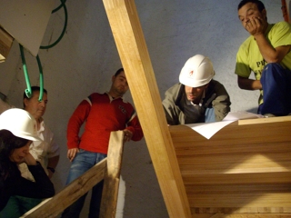 Adrián Martín Prieto durante una visita de obra