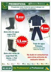 BOTAS Y TRAJES DE AGUA
