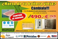 Cambia tu vieja bañera por un moderno plato deducha