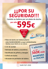 Cambio de bañera por plato de ducha