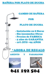 Cambio de bañera por plato de ducha