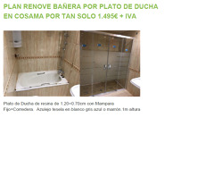 CAMBIO DE BAÑERA X PALTO DE DUCHA