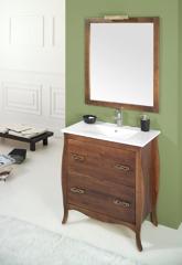 Conjunto mueble baño madera