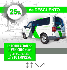 Descuento del 20% en rotulación de vehículos