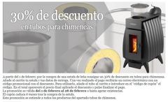 Descuento en tubos para chimeneas al comprar 1 estufa.