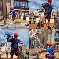 Deshollinador de chimeneas domésticas e industriales