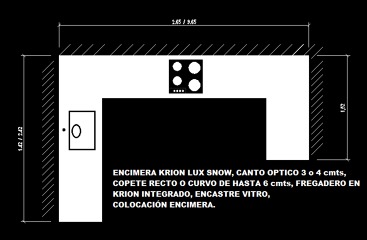 ENCIMERA EN FORMA DE U