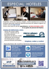 Especial Hoteles. Ahorro de hasta un 30% en costes de personal de limpieza