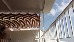 Estructura de aluminio con toldo de palilleria