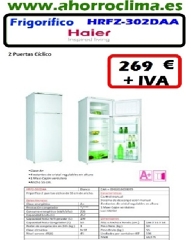 haier frigoríficos clase a+ 2 puertas cíclico hrfn250daa