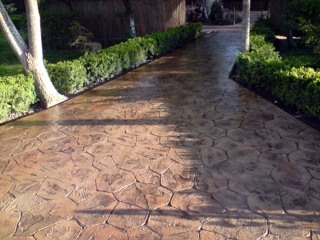 hormigon impreso con imitacio piedra iregular