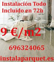 Instalamos tu suelo laminado o tarima flotante por sólo 9 €/m2